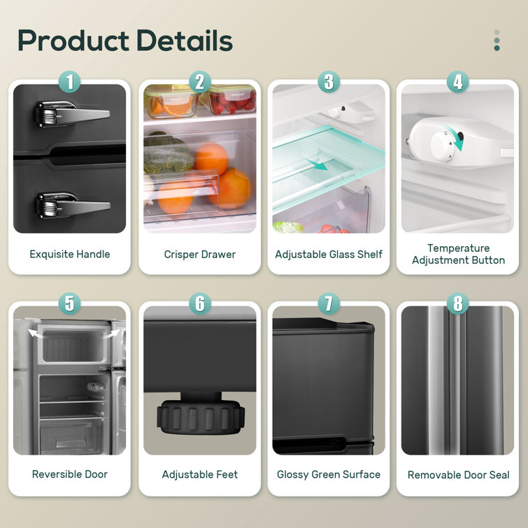 Antarctic Star 3.2 Cu.Ft Retro Mini Fridge & Reviews Wayfair